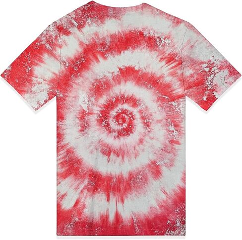 Unisex Tie Dye T-Shirt Short Sleeve Novelty Crewneck Tee for Men Women in Saudi Arabia
