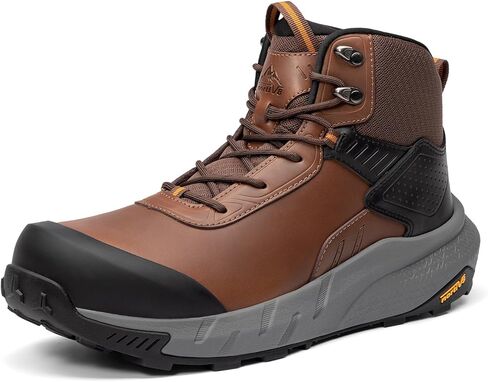 Nortiv 8 مقاومة للماء أحذية عمل مركبة للأصابع القضائية للرجال-أحذية أمان خفيفة الوزن ASTM F2412-24 و ASTM F2913-24 للأمان للمستودعات والبناء ، Vaporguard-Nano in Kuwait