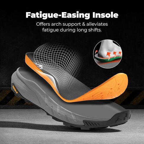 Nortiv 8 مقاومة للماء أحذية عمل مركبة للأصابع القضائية للرجال-أحذية أمان خفيفة الوزن ASTM F2412-24 و ASTM F2913-24 للأمان للمستودعات والبناء ، Vaporguard-Nano in Kuwait