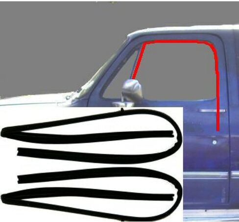 Front Door Glass Run Channel Weatherstrip Seals Pair for Blazer 73-74 87-91,for C10 75-86 & Pickup 73-74 & Suburban 73-86,for C20 75-86 & Pickup 73-74 & Suburban 73-86 Truck 901-79536 in Saudi Arabia