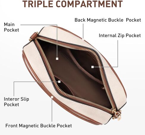 حقائب كروس جلدية للنساء: حقائب يد جلدية نباتية مع حقيبة كتف مصممة بحزام جيتار عريض قابل للتعديل in Kuwait