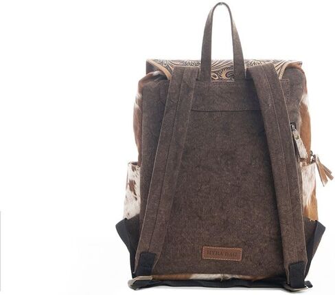 Myra Bag Western Leather Backpack Bag for Women Bag - Brown in Saudi Arabia