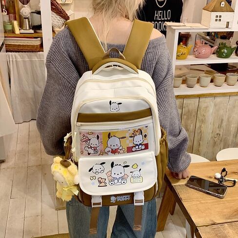 حقيبة كتف Kawaii اللطيفة ، محفظة Y2K Cutecore الجمالية الجرونج Coquette Harajuku 2000s Bookbag Daily Heaking (Pink) in Saudi Arabia