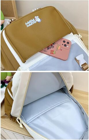 حقيبة كتف Kawaii اللطيفة ، محفظة Y2K Cutecore الجمالية الجرونج Coquette Harajuku 2000s Bookbag Daily Heaking (Pink) in Saudi Arabia