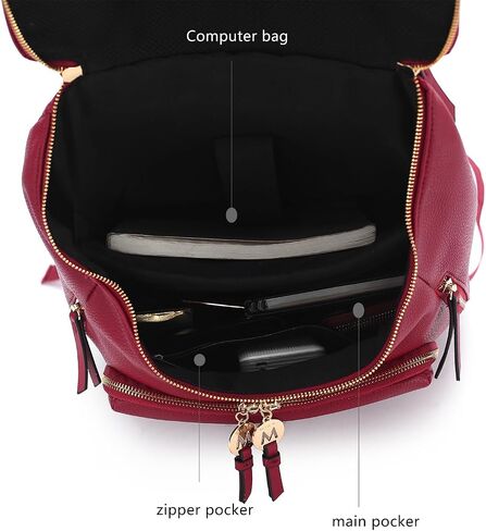 مجموعة حقيبة الظهر MKF Collection for Women Vegan Leather Leather Toponle Ladies Fashion Fashion Bag-Daypack by Mia K in Kuwait