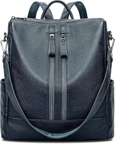 Genuine Leather Backpack Purse for Women: Fashion Ladies Convertible Backpack Designer Shoulder Handbag for Travel in Kuwait