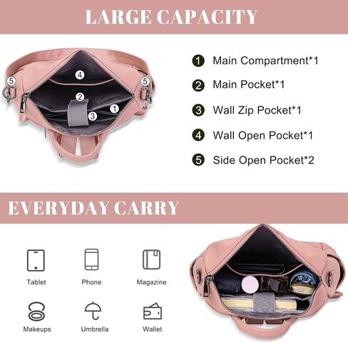 حقيبة يد حقيبة على ظهر حقيبة ظهر للنساء: Fashion Ladies Convertible Propack Counter Counter Counter Counter Counter For Travel in Kuwait