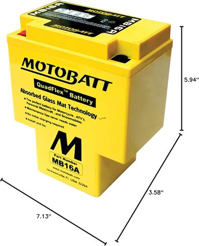Motobatt MB16A 17.5AH بطارية ، MB16A in Saudi Arabia