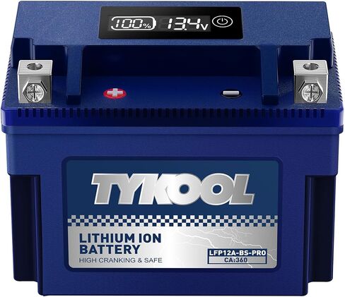 YT12A-BS 360CCA ، 3x cranking amps ، 5x Life ، بطارية دراجة نارية LifePo4 عالية الأداء ، تناسب 1000cc Aprillia و Suzuki ، Husqvarna 701 Vitpilen ، KTM Adventure و Duke ، People GT Scooter in Kuwait