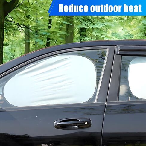 6pcs عاكسة للسيارة الزجاج الأمامي Sunshade ، وغطاء أشعة الشمس من جانب البوليستر مع حقيبة تخزين ، وملحقات حماية داخلية للمركبة العالمية للحرارة وأشعة الأشعة فوق البنفسجية درع in Saudi Arabia