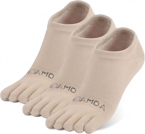 No show Toe Socks Coolmax Low Cut Non-Slip Running Socks Invisible Ankle Five-Finger Design (3 Pairs) in Kuwait