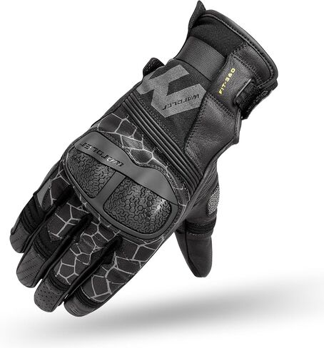 Motorcycle Gloves for Men, Full-Grain Goat Leather, Atlas, Men's Biker Gloves, TPU Knuckle Protection, Riding Racing Gloves, Touchscreen, Velcro Wrist in Kuwait