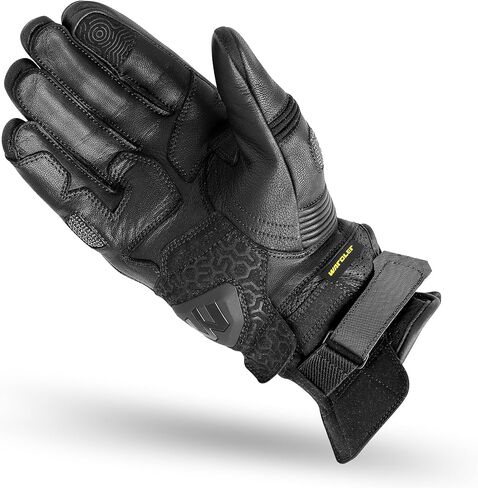 Motorcycle Gloves for Men, Full-Grain Goat Leather, Atlas, Men's Biker Gloves, TPU Knuckle Protection, Riding Racing Gloves, Touchscreen, Velcro Wrist in Kuwait