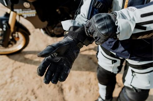 Motorcycle Gloves for Men, Full-Grain Goat Leather, Atlas, Men's Biker Gloves, TPU Knuckle Protection, Riding Racing Gloves, Touchscreen, Velcro Wrist in Kuwait