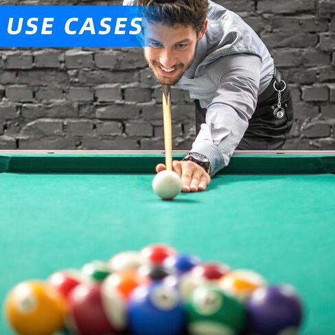 3pcs 8 ball keychain - billiards ball keyring ، إبداعية رقم 8 مفاتيح السيارات البلياردو ، الملحقات الرئيسية لعشاق البلياردو ، الهدايا التذكارية الرياضية ، الهدايا العملية للرجال والنساء in Saudi Arabia