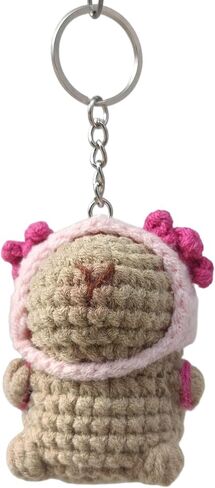 Capybara Plush Keychain مصنوعة يدويًا حقيبة ظهر قلادة من الزخارف التي يتمتع بها حقيبة اليد. in Saudi Arabia