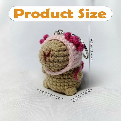 Capybara Plush Keychain مصنوعة يدويًا حقيبة ظهر قلادة من الزخارف التي يتمتع بها حقيبة اليد. in Saudi Arabia