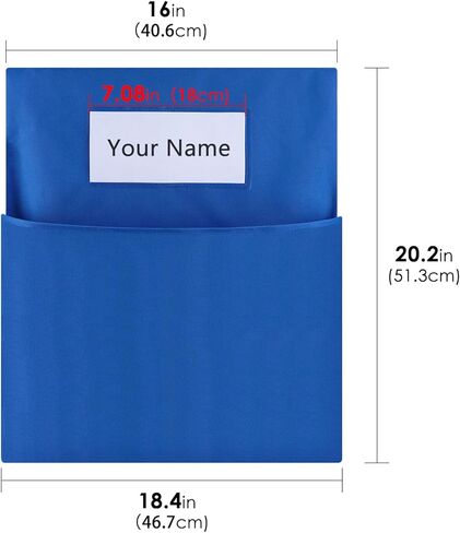 Classroom Seat Bag - Seat Back Storage Organizer, Chair Back Pocket with Practical Design and Large Capacity, for Classroom, Training Institutions, and Home Use (Black) in Kuwait