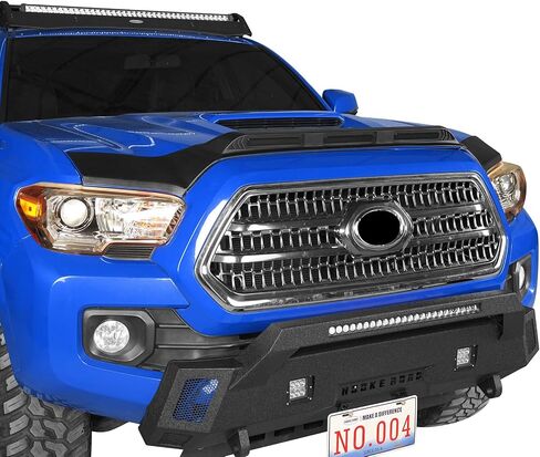 U-Box Hood Protector لتويوتا تاكوما 2016-2023 | Matte Black Bug Deflector & Stone Guard | حماية الزجاج الأمامي مع مصابيح LED العنبر | Rain & Debris Shield | تسهيل التثبيت in Saudi Arabia