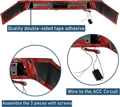 U-Box Hood Protector لتويوتا تاكوما 2016-2023 | Matte Black Bug Deflector & Stone Guard | حماية الزجاج الأمامي مع مصابيح LED العنبر | Rain & Debris Shield | تسهيل التثبيت in Saudi Arabia