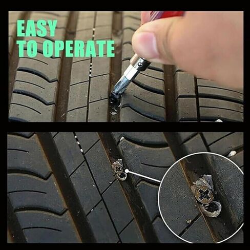 20/40pcs إصلاح الإطارات الأظافر المطاطية مع مفك البراغي ، إصلاح ثقب السيارة الخدمة لسيارة الدراجات النارية in Saudi Arabia