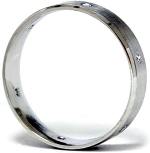 P3 Pompeii3 Mens 950 Platinum Bruted Diamond Band Ring in Saudi Arabia