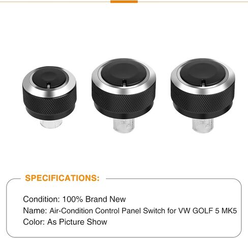 3pcs Air Condition مقبض مقبض سيارة الألومنيوم مفتاح لوحة التحكم in Kuwait
