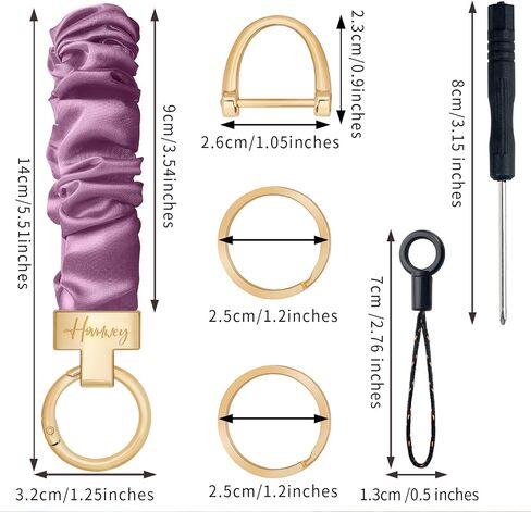 معصم سلسلة مفاتيح SCRUNCHIE ، حزام حبل معصم السلسلة الرئيسية اللطيفة للنساء. in Kuwait