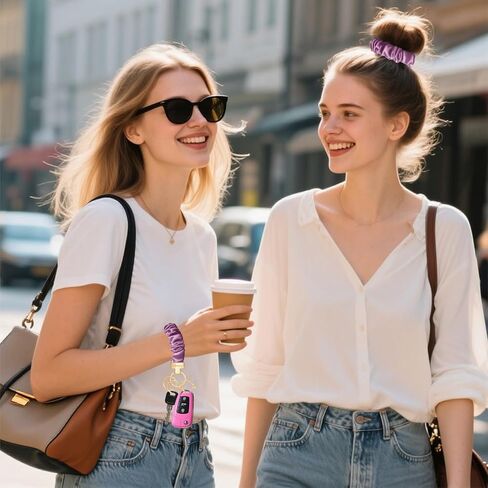 معصم سلسلة مفاتيح SCRUNCHIE ، حزام حبل معصم السلسلة الرئيسية اللطيفة للنساء. in Kuwait