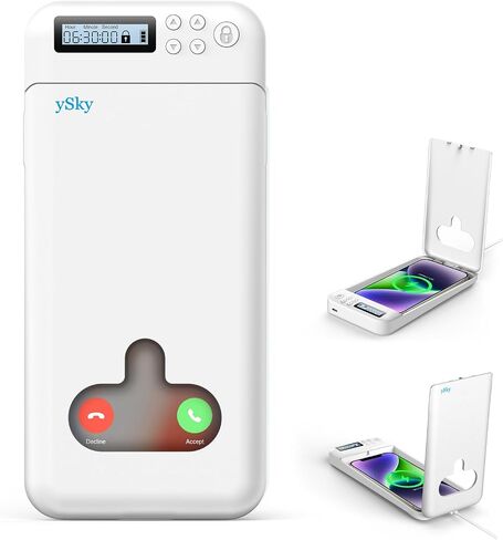 Cell Phone Lock Box with Timer,Portable Timed Phone Lock Box for iPhone and Android Phones, Self-Control Timer Phone Locker to Help Kids,Students, Adults Focus Back, Mobile Phone Addiction in Saudi Arabia
