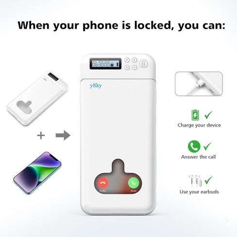 Cell Phone Lock Box with Timer,Portable Timed Phone Lock Box for iPhone and Android Phones, Self-Control Timer Phone Locker to Help Kids,Students, Adults Focus Back, Mobile Phone Addiction in Saudi Arabia