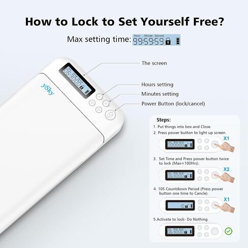 Cell Phone Lock Box with Timer,Portable Timed Phone Lock Box for iPhone and Android Phones, Self-Control Timer Phone Locker to Help Kids,Students, Adults Focus Back, Mobile Phone Addiction in Saudi Arabia
