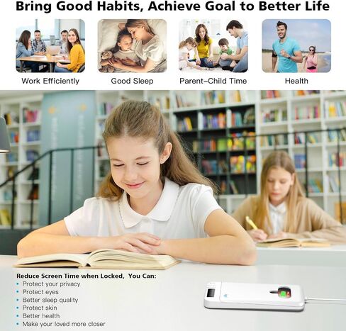 Cell Phone Lock Box with Timer,Portable Timed Phone Lock Box for iPhone and Android Phones, Self-Control Timer Phone Locker to Help Kids,Students, Adults Focus Back, Mobile Phone Addiction in Saudi Arabia