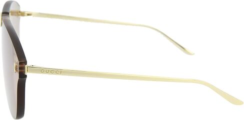 Gucci 0354S 002 Gold Metal Aviator Sunglasses Light Brown Lens in Saudi Arabia