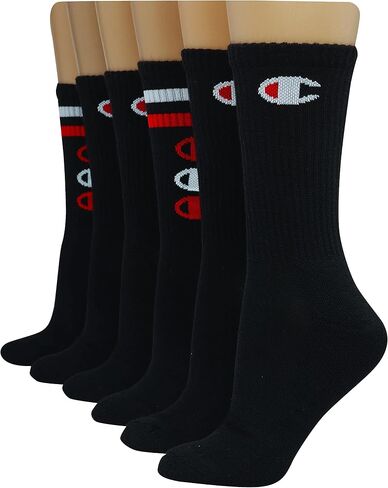 Champion Women's Double Dry 6-Pair Pack Logo Crew Socks in Saudi Arabia