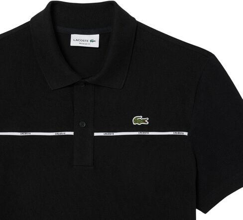 Lacoste للرجال الأكمام القصيرة القصيرة المنتظمة البولو تباين الأنابيب in Saudi Arabia