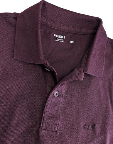 Hollister California Men Flex Pique Pique Shirt Hom-3 in Kuwait