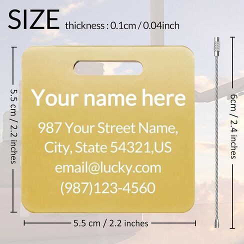 Personalized Engraved Luggage Tags (3 or 6 Pack)|Custom Name Tags for Suitcases|Cruise Luggage Tags Holder|Durable Metal Travel Tags|Heavy Duty (Navy Blue) in Kuwait