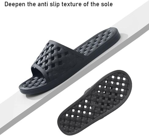 Shower Shoes for Adult Comfortable and Soft Slippers Quick Dry Non-Slip with Drain Holes for Bathroom in Saudi Arabia