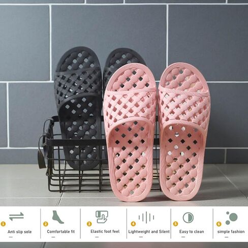 Shower Shoes for Adult Comfortable and Soft Slippers Quick Dry Non-Slip with Drain Holes for Bathroom in Saudi Arabia