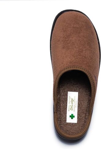 Medical Slippers for Men - Memory Foam Shoes Indoor Outdoor Italian Cotton - Made in EU - Relieves Pressure, Improves Peripheral Blood Circulation in Kuwait
