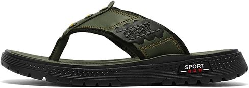 Mens Flip Flops Sandals Slippers Casual Leather Toe Ring Style Sandals for Mens Home in Kuwait