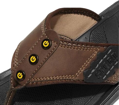 Mens Flip Flops Sandals Slippers Casual Leather Toe Ring Style Sandals for Mens Home in Kuwait