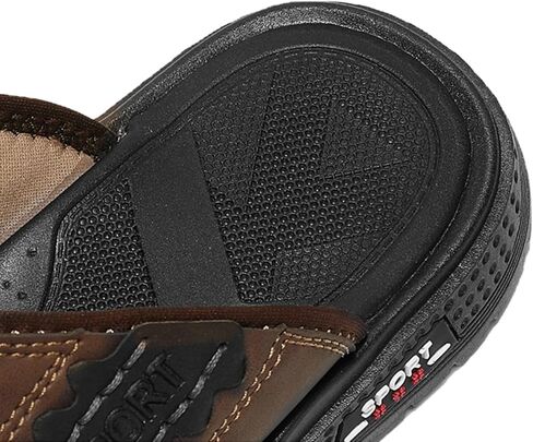 Mens Flip Flops Sandals Slippers Casual Leather Toe Ring Style Sandals for Mens Home in Kuwait