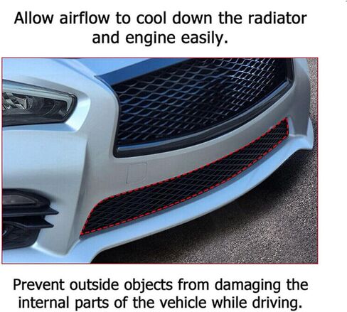 Fit 2018 2019 2020 2021 2022 for Infiniti Q50 Front Upper Gloss Black Grille Grill in Kuwait