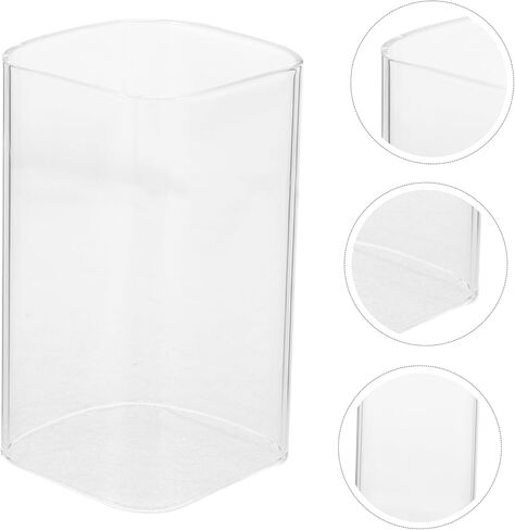 GLEAVI Cylindrical Glass Candle Holder Sleeve Transparent Desktop Candleholder Tube Shade for Home Decor Wedding and Banquets and Windproof Candle Shade in Saudi Arabia