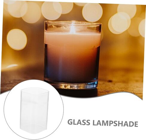 GLEAVI Cylindrical Glass Candle Holder Sleeve Transparent Desktop Candleholder Tube Shade for Home Decor Wedding and Banquets and Windproof Candle Shade in Saudi Arabia