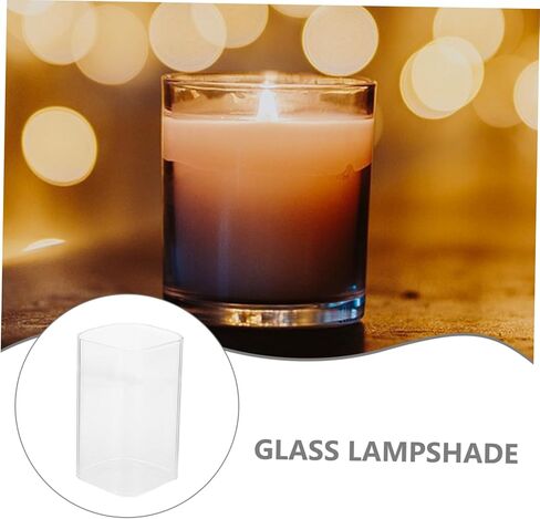 Transparent Candle Cover Open Ended Glass Candle Holder Sleeve Windproof Decorative Shade for Home Wedding and Party in Kuwait