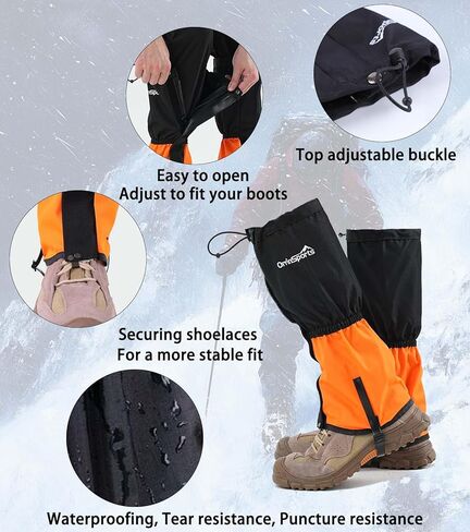 مقاوم الساق المقاوم للماء للرجال والنساء ، والأحذية الثلجية الخفيفة القابلة للضبط رمادية قابلة للتعديل للثوب من أجل المشي لمسافات طويلة ، والتزلج ، والصيد والمغامرات في الهواء الطلق ، والحجم المتوسط ​​(يدير صغير) in Kuwait