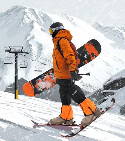 مقاوم الساق المقاوم للماء للرجال والنساء ، والأحذية الثلجية الخفيفة القابلة للضبط رمادية قابلة للتعديل للثوب من أجل المشي لمسافات طويلة ، والتزلج ، والصيد والمغامرات في الهواء الطلق ، والحجم المتوسط ​​(يدير صغير) in Kuwait